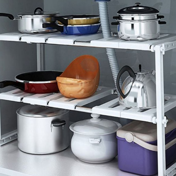 2단 싱크대 하부 선반 정리대 인 선반 주방 수납 - 상품 이미지
