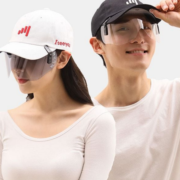 레저용 자외선 차단 캡 투명 썬 캡 형 - 상품 이미지