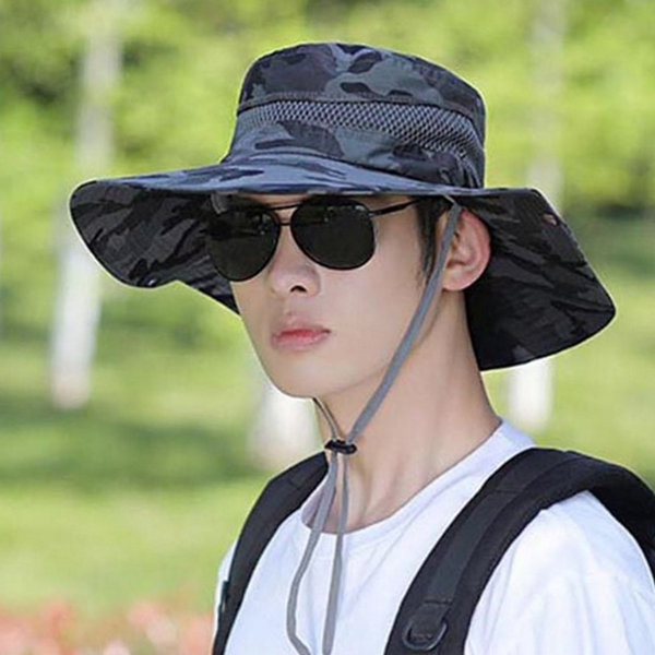 야외 남성 챙 모자 캠핑 밀리터리 챙 모자 폴리에스터 접이식 - 상품 이미지