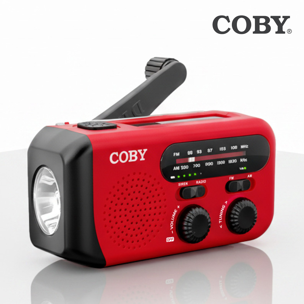 COBY SOS119 크랭크 라디오 재난방송 비상사이렌 스마트폰충전 초경량 재난라디오 - 상세 이미지 2