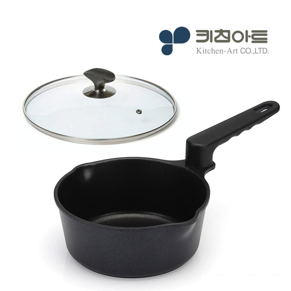 키친아트 인덕션 라면냄비 트리플팬 강화유리 뚜껑포함 16cm 국산 - 상세 이미지 3