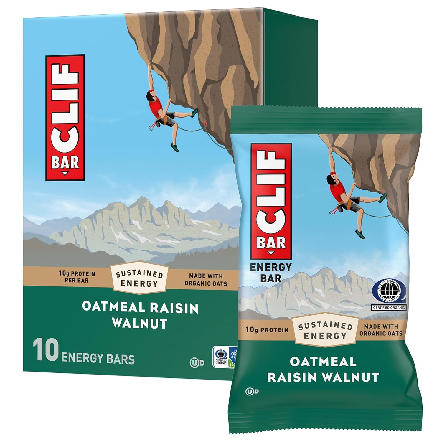 CLIF BAR 오트밀 건포도 호두 단백질바 10입 - 상품 이미지