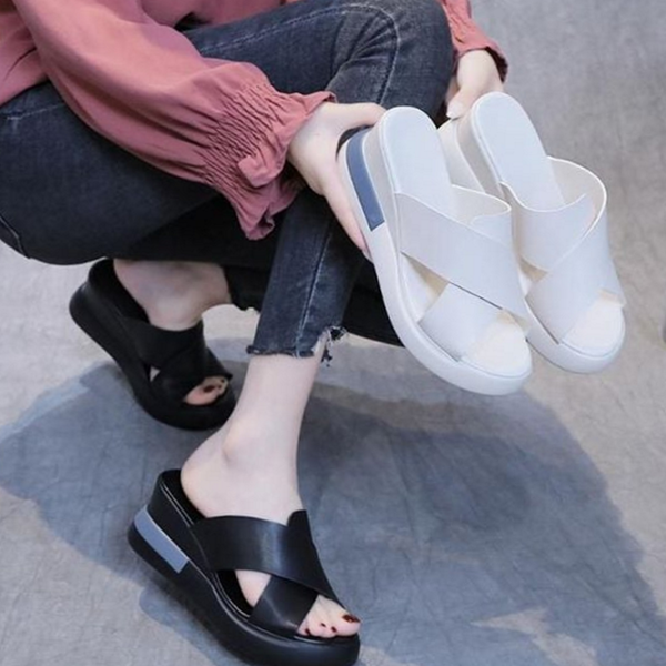 키높이 여성 사무실 슬리퍼 쿠션 여성 푹신한 슬리퍼 실내화 편안한 - 상품 이미지