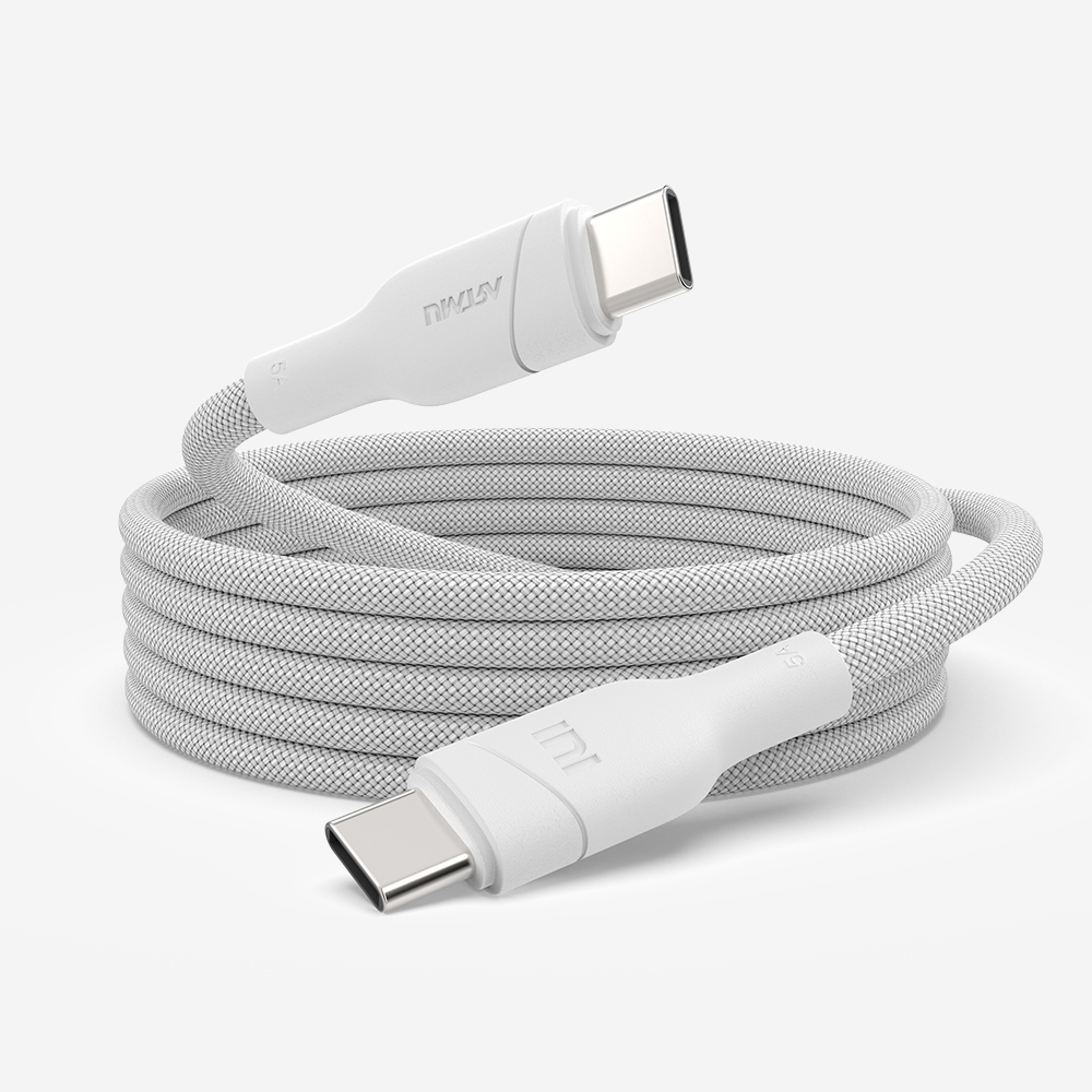 네오 C타입 to C 100W 240W 5A PD 고속충전 케이블 화이트, 1개, 1m