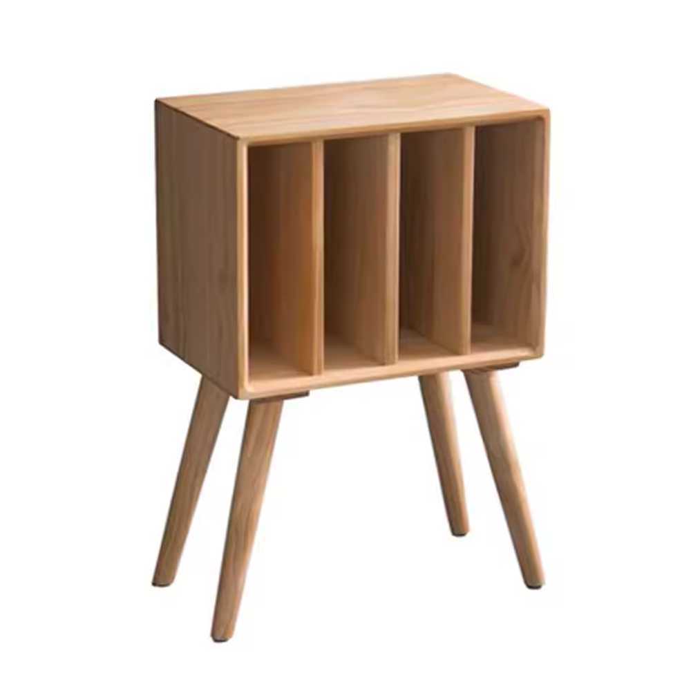 턴테이블 선반 LP 원목 레코드 잡지 책 수납 보관장 45x35x78
