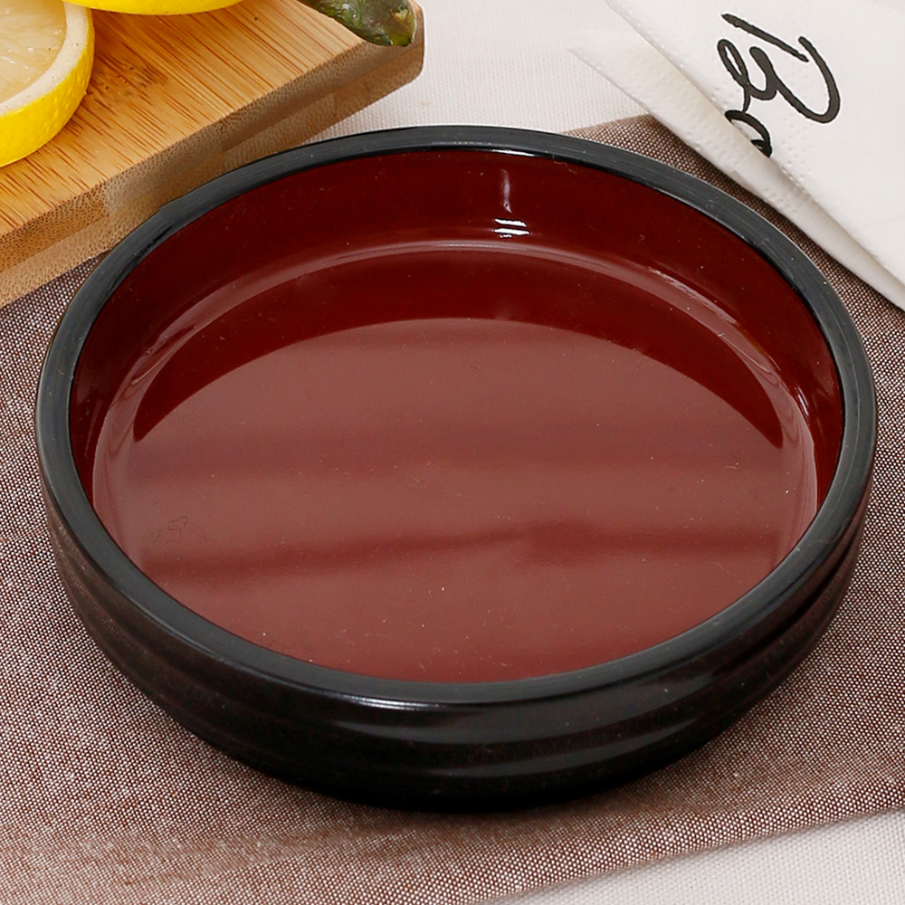 서경 칠기 멜라민 그릇 일식 단무지 반찬 소바 모밀 접시 11.4cm, 라인 - 상세 이미지 2