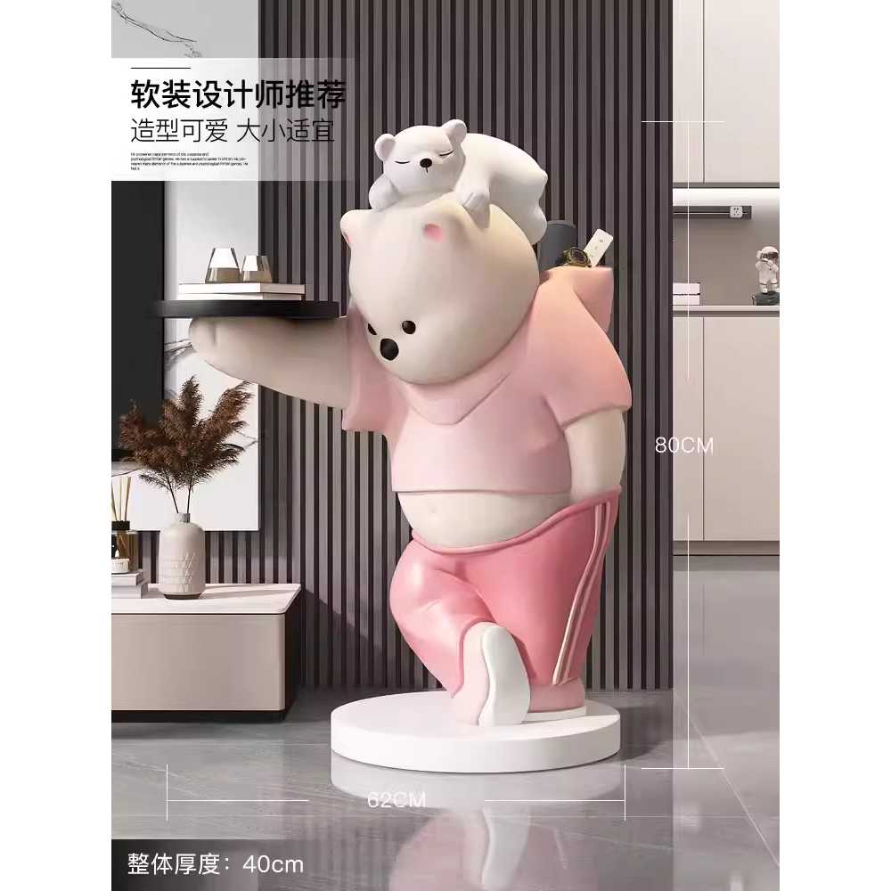 북극곰 트레이 집들이선물 거실 인테리어 장식품 피규어 - 상세 이미지 3