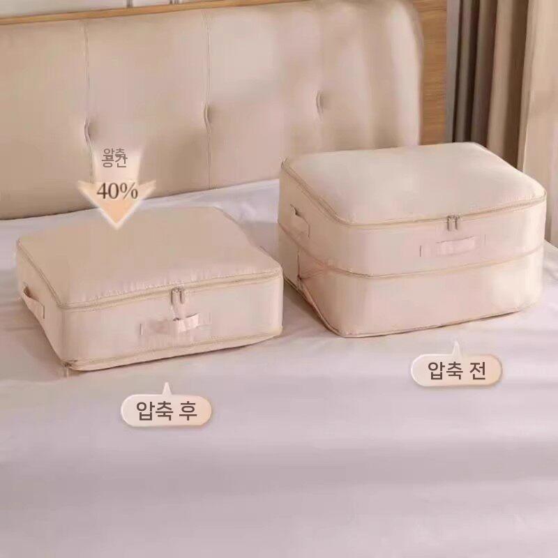 이불 압축 수납가방 의류보관함 큰 살구 가루 팩 - 상세 이미지 2