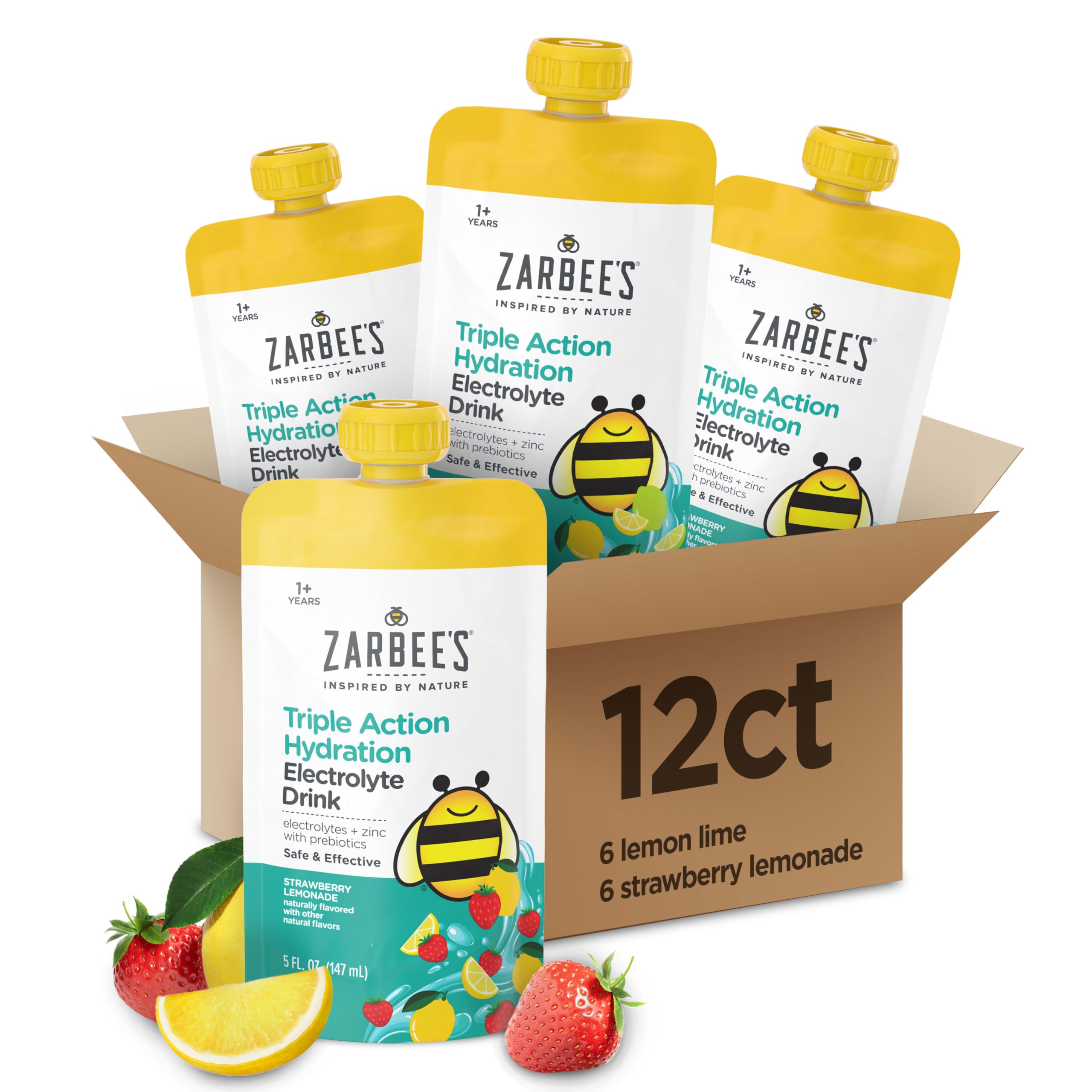 자비스 키즈 전해질 음료 프리바이오틱스 아연 12개입 5fl oz - 상품 이미지