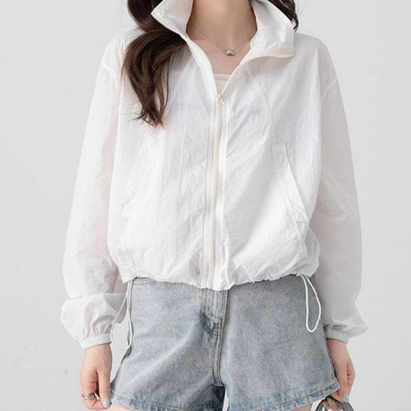 루즈핏 여성 바람막이 점퍼 데일리 여성 크롭 점퍼 캐주얼 간절기 - 상품 이미지
