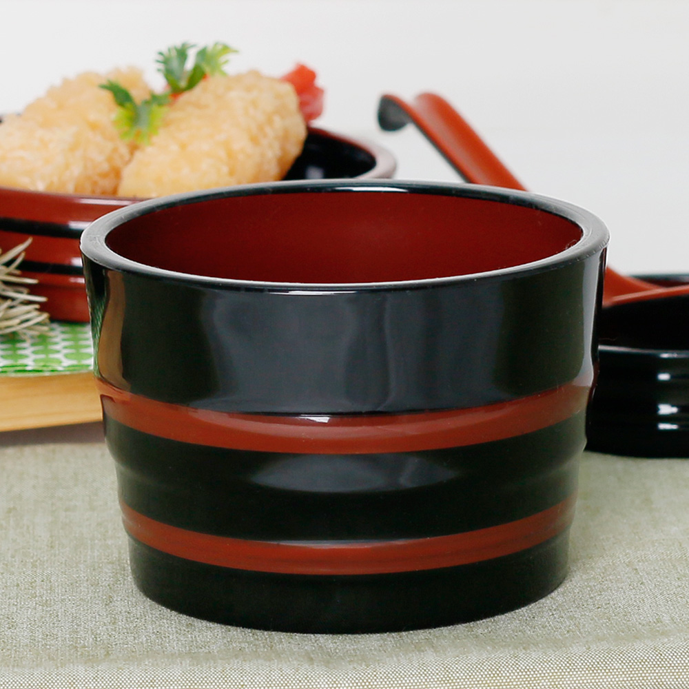 칠기 멜라민 장국 국물 그릇 작은 미니 밥그릇 밥공기 9.4cm, 적모밀 - 상품 이미지