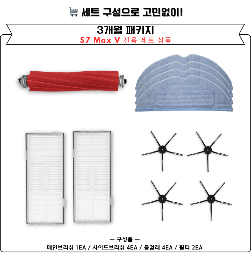 [호환] 로보락 S7 MaxV 소모품 필터 2EA - 상세 이미지 5