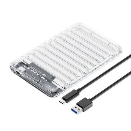 ORICO 오리코 2.5인치 C타입 SSD HDD 외장 하드 케이스 투명케이스 USB3.0 2139C3-V1