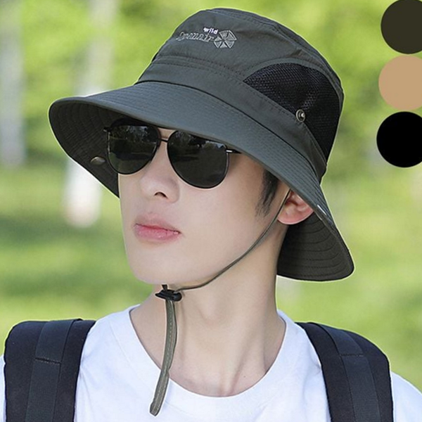 메쉬 남성 사파리 모자 통풍 남성 버킷 햇 여름 레저 - 상품 이미지