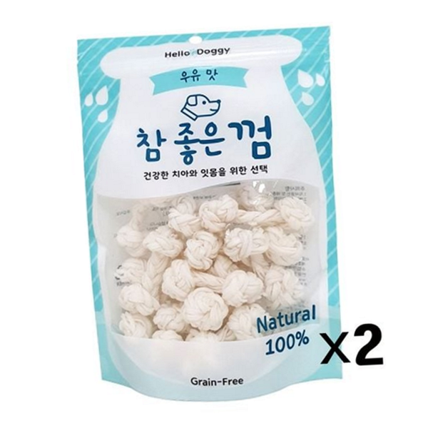 덴탈껌 강아지 우유 껌 실타래 반려동물 우유 껌 소형견 치석 - 상품 이미지
