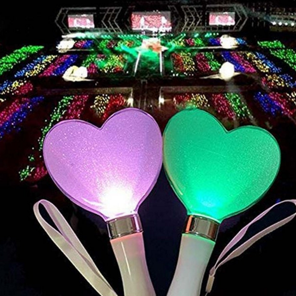발광 하트 응원봉 무선 하트 야광봉 콘서트 파티용 행사용 - 상품 이미지