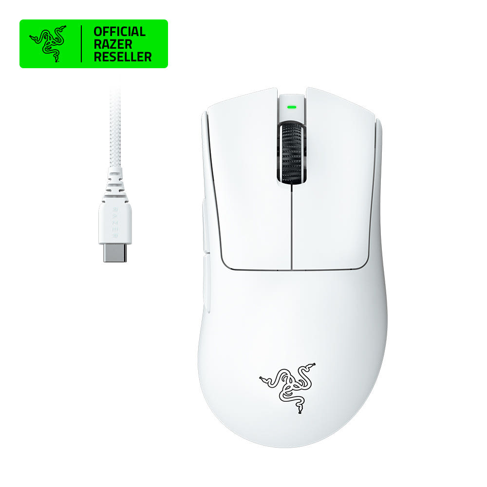 [최종 혜택가 14만] 레이저코리아 DeathAdder V3 Pro e스포츠 무선 게이밍 마우스 화이트 - 상품 이미지