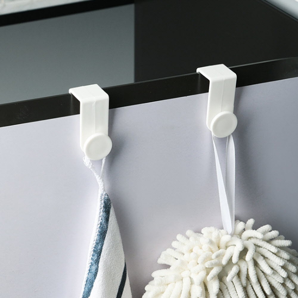 주방 비닐봉지 걸이 싱크대 후크 2P 봉투 홀더 다용도 대고리 싱크대걸이 소품 행주걸이 - 상품 이미지