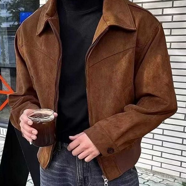 데일리 남성 스웨이드 자켓 캐주얼 남성 블루종 자켓 셔츠형 투웨이 - 상품 이미지