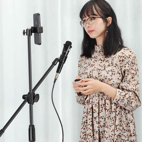 데스크탑 마이크 스탠드 360도 폰 마이크 거치대 스마트폰 - 상품 이미지