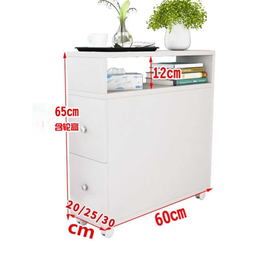 거실 틈새 수납장 소파 침실 옆 서랍형 협탁 테이블 20x60x65 - 상세 이미지 5