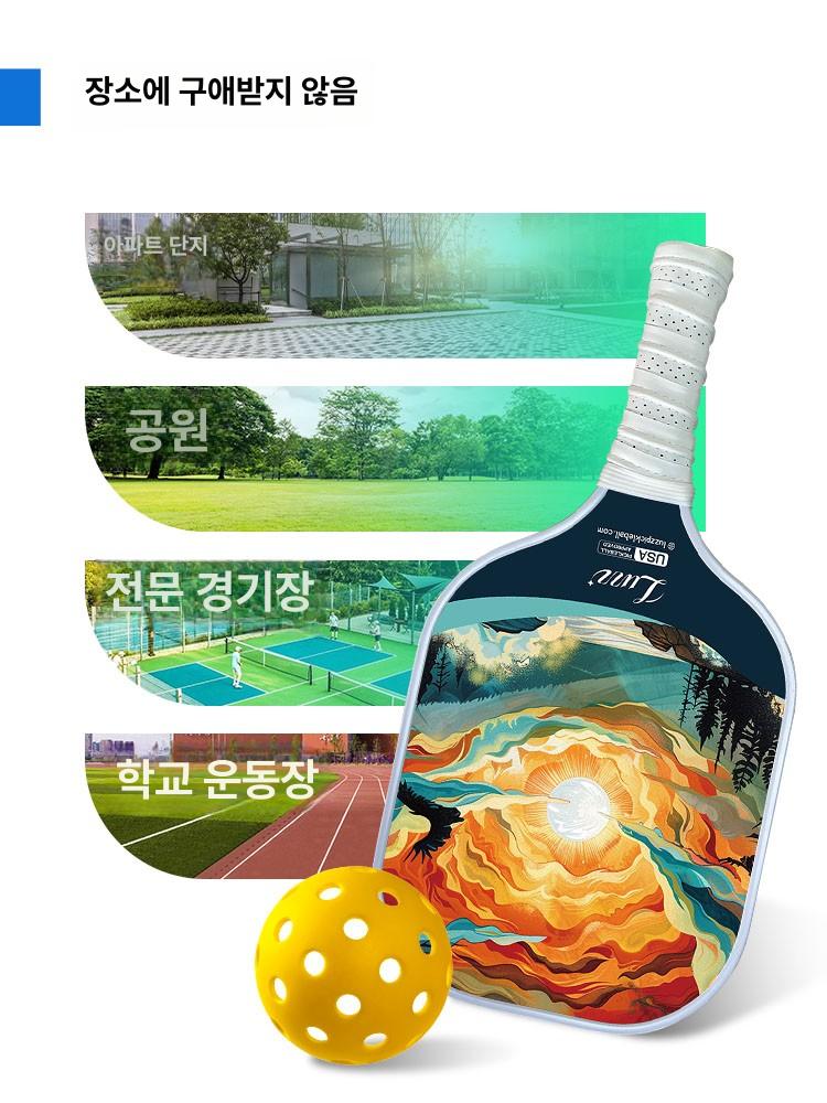 피클볼 라켓 패들 탄소 4 16mm pro 피크볼 세트 선수용 용 입문용 프로 - 상세 이미지 4