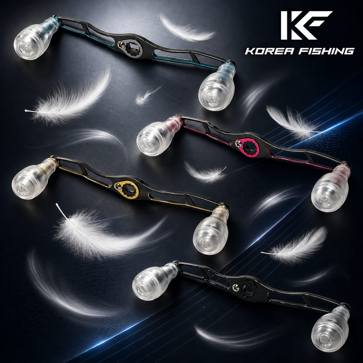 KF ADH(에어) 130mm 베이트릴 19g 초경량 더블핸들 튜닝핸들 노브 130mm 초정밀 릴튜닝 - 상품 이미지