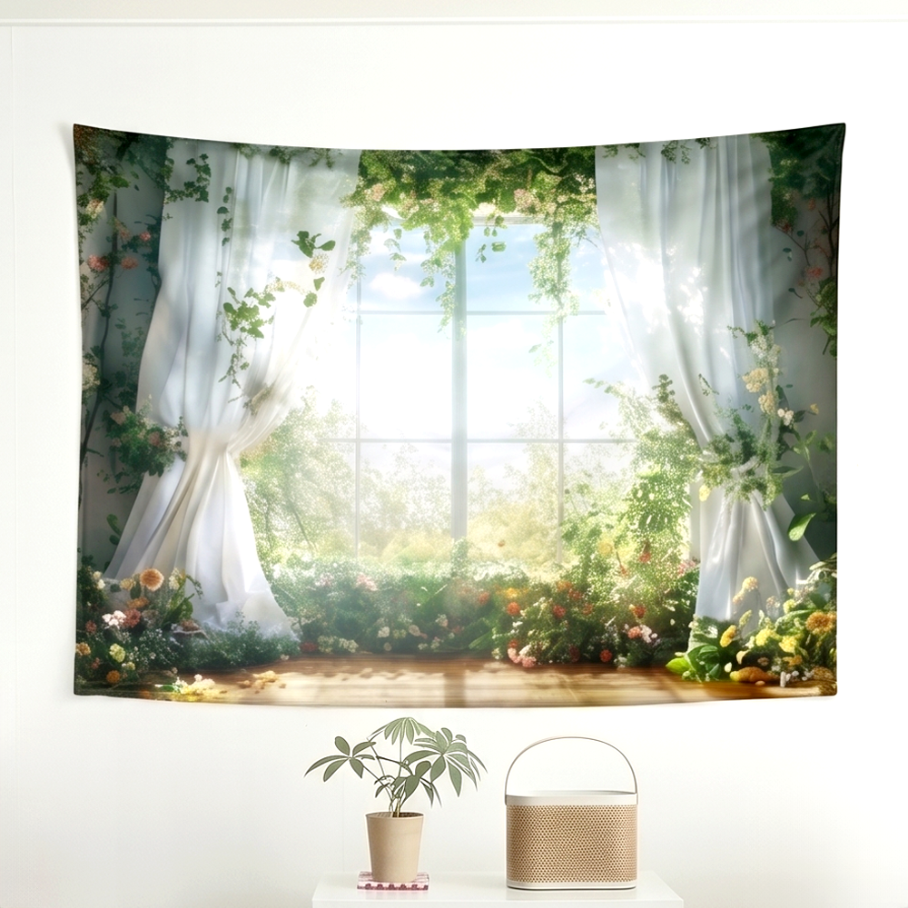 패브릭 포스터 감성 창문 가리개 대형 풍경 커튼 가림막 가림천 (150x100cm) - 상품 이미지