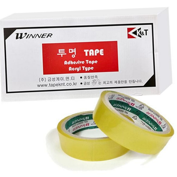 일반용 투명 박스 테이프 공업용 opp 박스 테이프 25mm 택배 - 상품 이미지