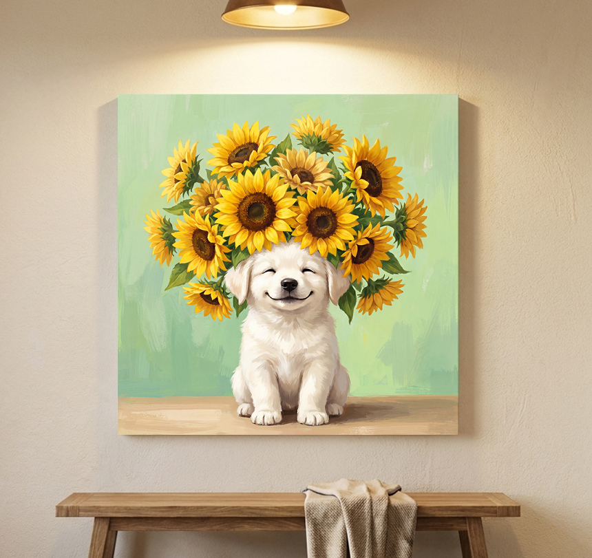 숲속의 호작도 까치 호랑이 그림 거실 인테리어 캔버스 액자 소형 이미지 8