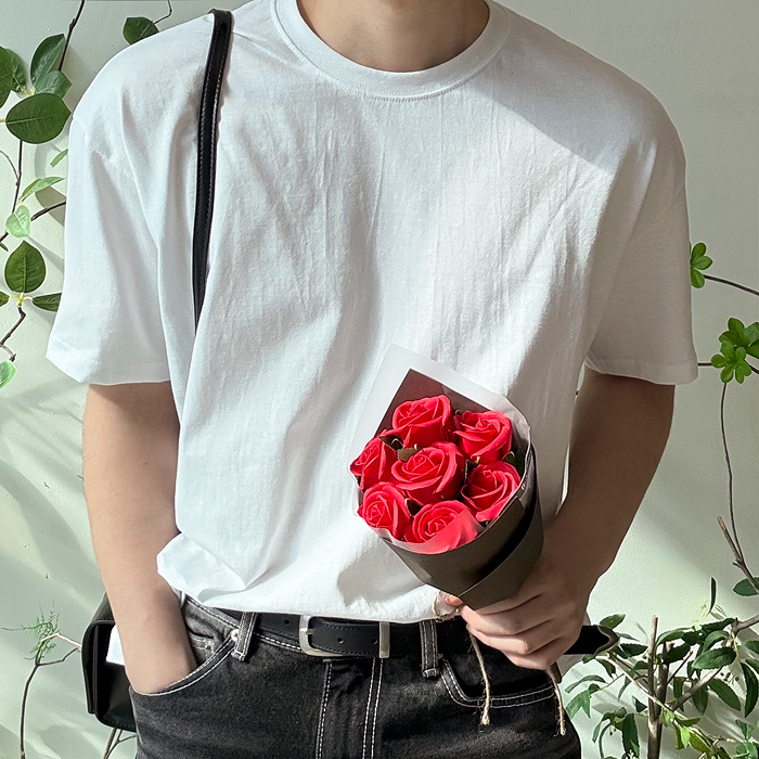 흰색무지티 흰색면티 어깨넓어보이는반팔 남자크롭티