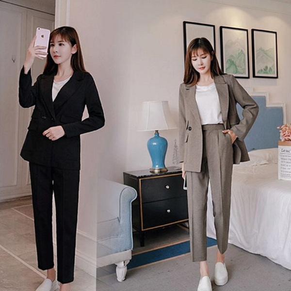 데일리 여성 정장 슬림핏 정장 세미 자켓 - 상품 이미지
