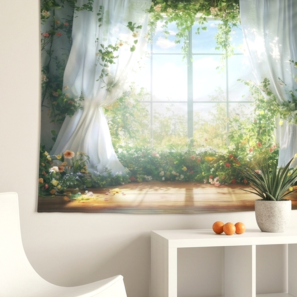 패브릭 포스터 감성 창문 가리개 대형 풍경 커튼 가림막 가림천 (150x100cm) - 상세 이미지 4