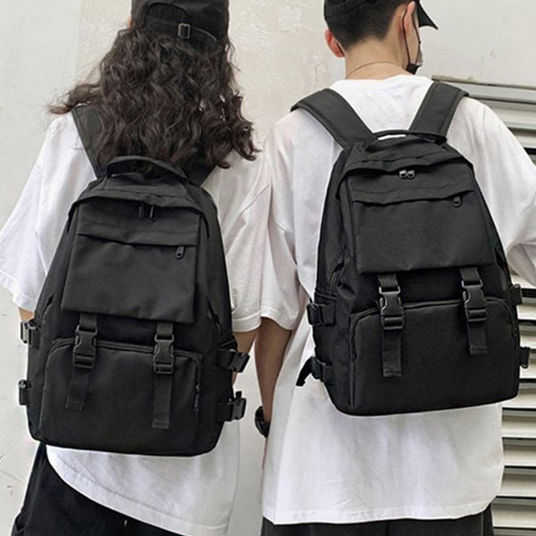 빅사이즈 남녀공용 백팩 캐주얼 멀티 포켓 백팩 노트북 수납 여행 - 상품 이미지