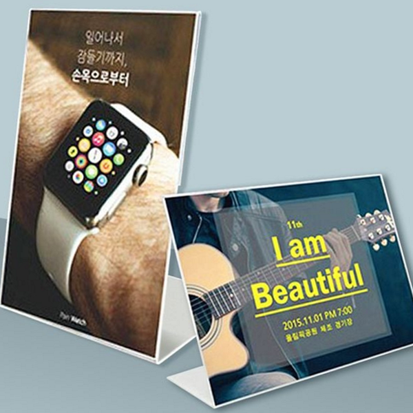 메뉴판 a3 쇼케이스 데스크 a3 안내판 아크릴 투명 가로 단면 - 상품 이미지