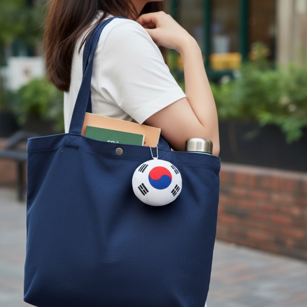 J2K 태극기 쿠션 키링 대한민국 응원 여행 기념 선물 굿즈 가방 포인트 소품 - 상세 이미지 2