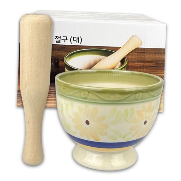 막자사발 도자기 절구 수동 절구 마늘 약재 주방 - 상품 이미지