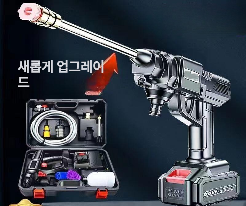 무선 세차건 고압 충전식 휴대용 분사기 자동차 청소 가정용 분무기 세차기 전동 - 상세 이미지 2