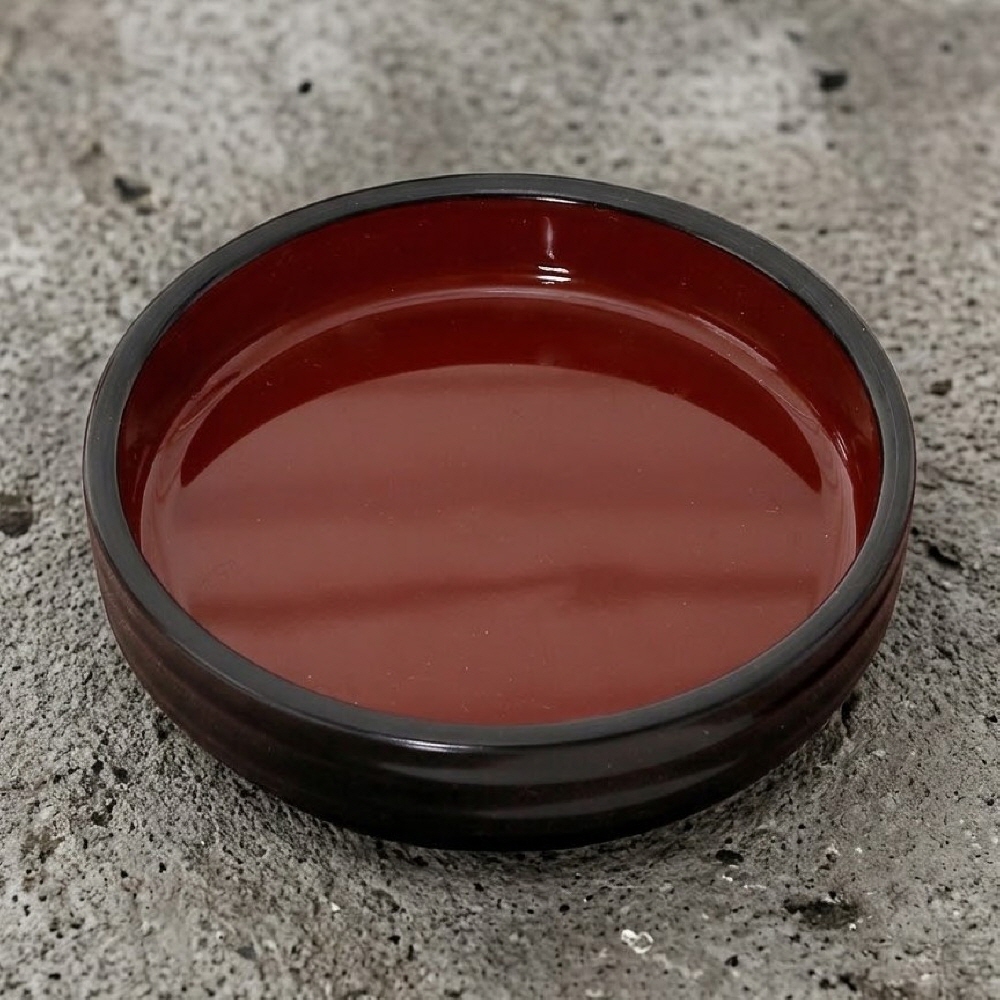 서경 칠기 멜라민 그릇 일식 단무지 반찬 소바 모밀 접시 9.4cm, 라인 - 상품 이미지