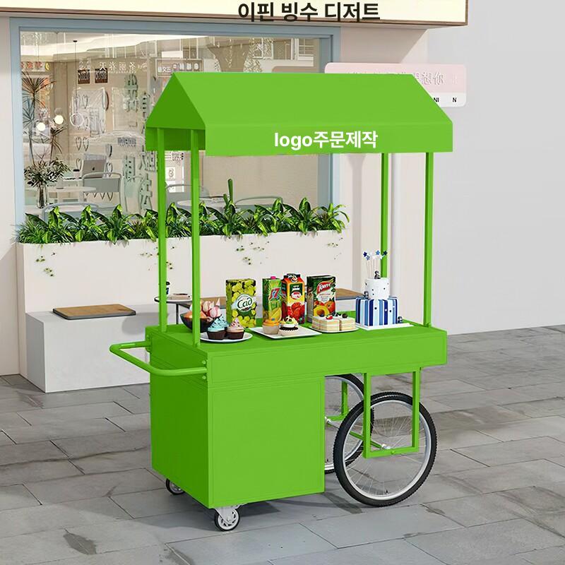 플리마켓 이동식 가판대 야시장 노점상 좌판대 바퀴달린 연보라 20cm 120x60x200 - 상세 이미지 4