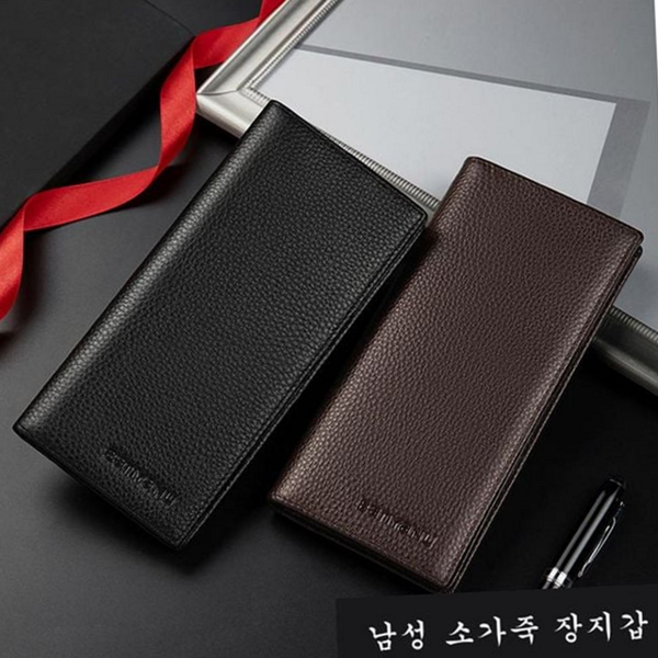 남자 남성 가죽 장지갑 슬림 남성 슬림 장지갑 지갑 - 상품 이미지