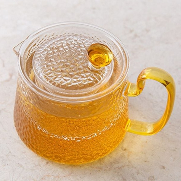 곰보 유리 차 주전자 차우림 유리 다관 570ml - 상품 이미지