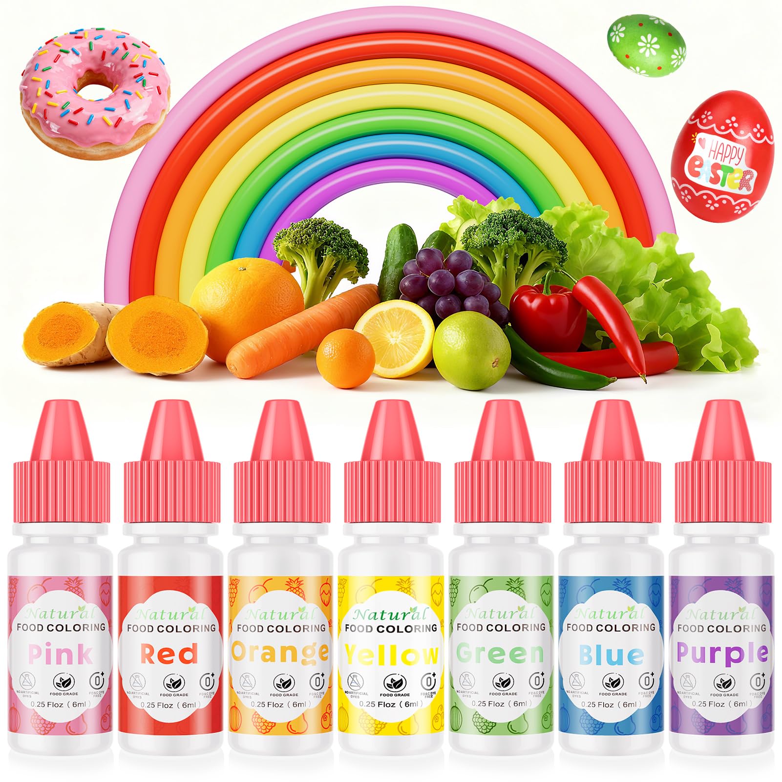체리씨 천연 식용 색소 7색 액상 베이킹용 6ml 드로퍼 이미지 8
