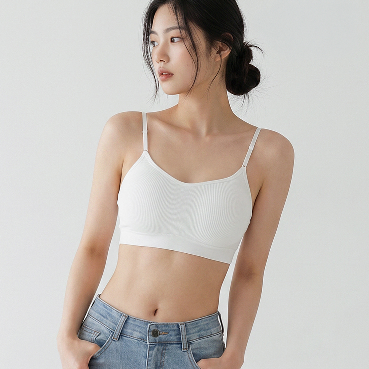 힙핑크 애니데이 모달 노와이어 볼륨 무봉제 브라탑/팬티 - 상품 이미지