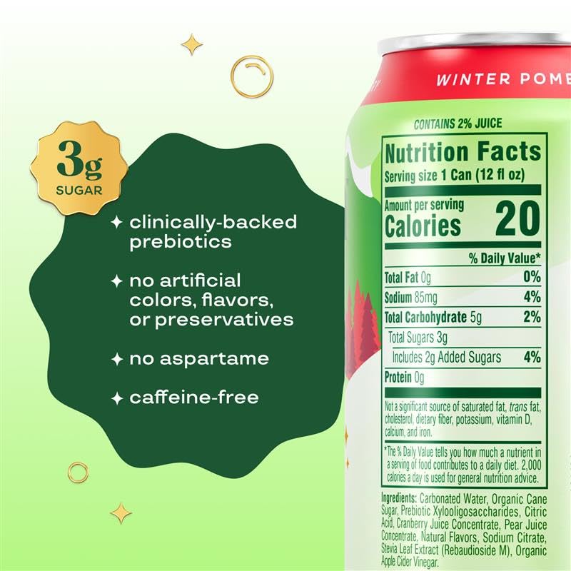 블룸팝 프리바이오틱 소다 윈터 폼베리 355ml 12캔 이미지 7