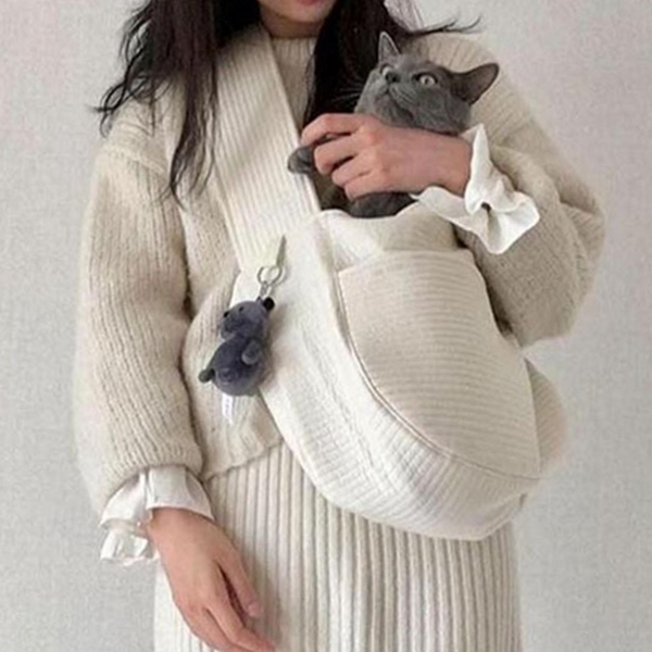 고양이 반려동물 슬링백 소형견 강아지 슬링백 이동가방 반려견 어깨 - 메인 이미지
