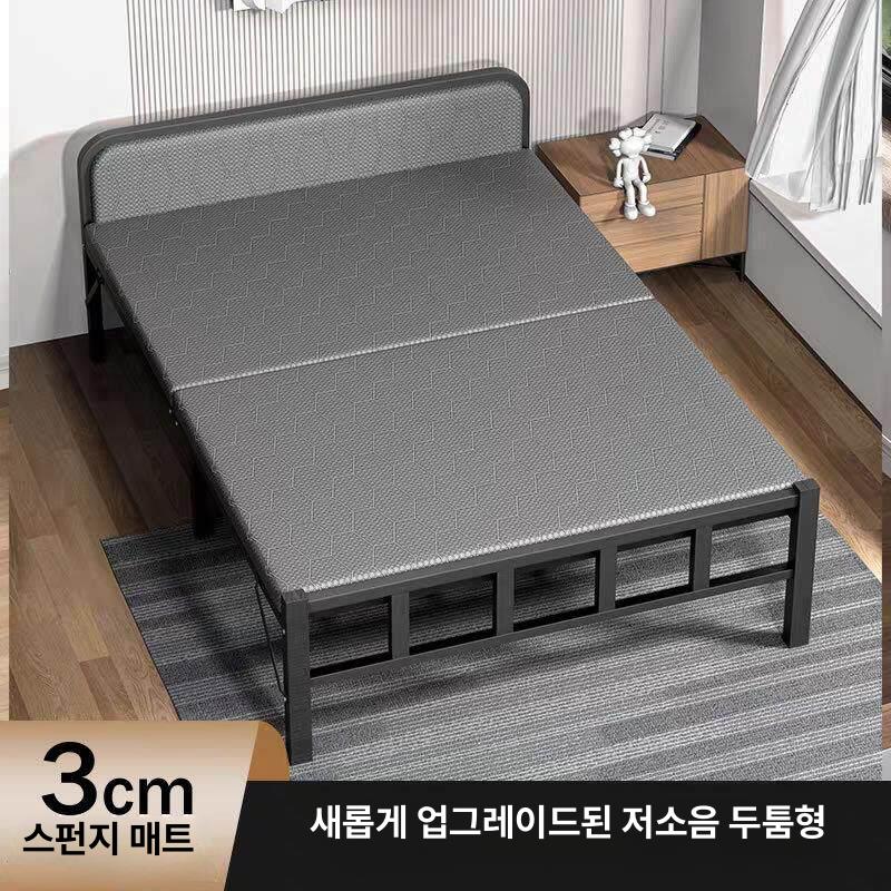 접이식 침대 프레임 조립식 깔판 베드 스틸 더블 퀸 70cm - 상세 이미지 2