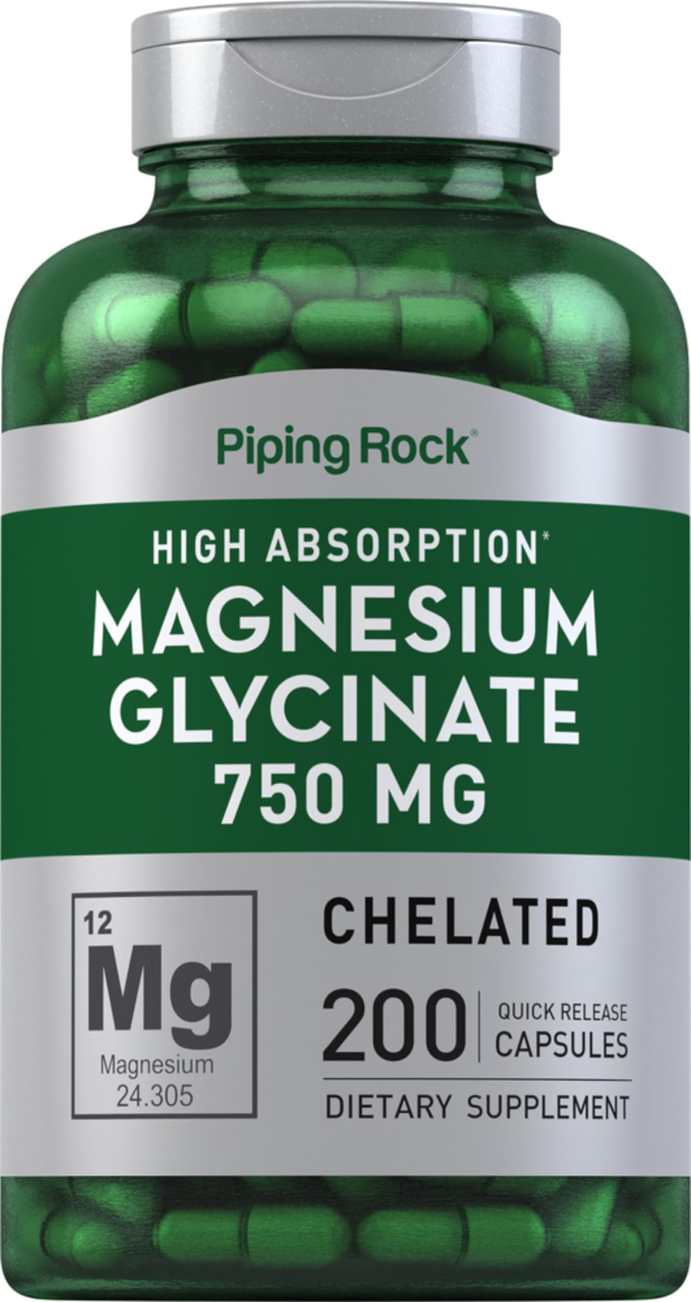 파이핑록 마그네슘 글리시네이트 750mg 200정 - 상품 이미지