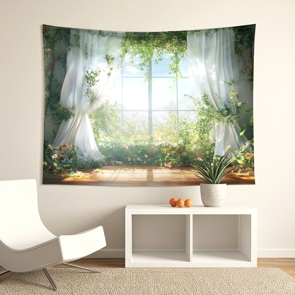패브릭 포스터 감성 창문 가리개 대형 풍경 커튼 가림막 가림천 (150x100cm) - 상세 이미지 3