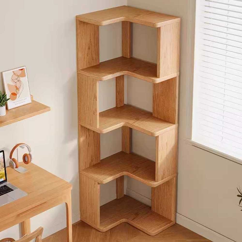 코너 장식장 원목 상장 수납 빈티지 술 침실 책장 5단 40cm - 상품 이미지